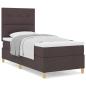 Preview: Boxspringbett mit Matratze Dunkelbraun 90x200 cm Stoff