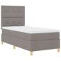 Preview: Boxspringbett mit Kopfteil Taupe 90 x 200 cm Stoff