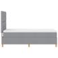 Preview: Boxspringbett mit Matratze Hellgrau 100x200 cm Stoff