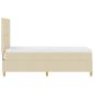 Preview: Boxspringbett mit Matratze Creme 100x200 cm Stoff
