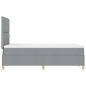 Preview: Boxspringbett mit Matratze Hellgrau 120x200 cm Stoff