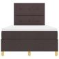 Preview: Boxspringbett mit Matratze Dunkelbraun 120x200 cm Stoff