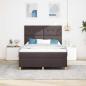 Preview: Boxspringbett mit Kopfteil Dunkelbraun 140 x 200 cm Stoff