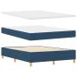 Preview: Boxspringbett mit Matratze Blau 140x200 cm Stoff