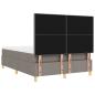 Preview: ARDEBO.de - Boxspringbett mit Matratze Taupe 160x200 cm Stoff