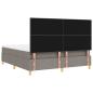 Preview: ARDEBO.de - Boxspringbett mit Matratze Taupe Super King Stoff