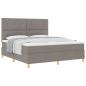Preview: Boxspringbett mit Matratze Taupe Super King Stoff