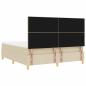 Preview: Boxspringbett mit Matratze Creme Super King Stoff