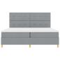 Preview: Boxspringbett mit Matratze Hellgrau 200x200 cm Stoff