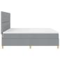 Preview: Boxspringbett mit Matratze Hellgrau 200x200 cm Stoff