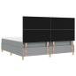 Preview: Boxspringbett mit Matratze Hellgrau 200x200 cm Stoff