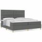 Preview: Boxspringbett mit Matratze Dunkelgrau 200x200 cm Stoff