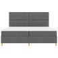 Preview: Boxspringbett mit Matratze Dunkelgrau 200x200 cm Stoff
