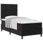 Preview: Boxspringbett mit Matratze Schwarz 100x200 cm Samt