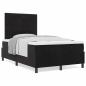Preview: Boxspringbett mit Matratze Schwarz 120x200 cm Samt