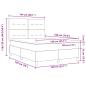 Preview: Boxspringbett mit Matratze Hellgrau 140x190 cm Samt