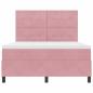 Preview: Boxspringbett mit Matratze Rosa 140x190 cm Samt