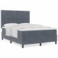 Preview: Boxspringbett mit Matratze Dunkelgrau 140x200 cm Samt