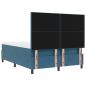 Preview: Boxspringbett mit Matratze Dunkelblau 140x200 cm Velours