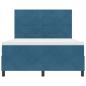 Preview: Boxspringbett mit Matratze Dunkelblau 140x200 cm Velours
