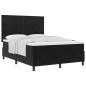 Preview: Boxspringbett mit Matratze Schwarz 160x200 cm Samt