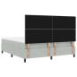 Preview: Boxspringbett mit Matratze Hellgrau Super King Velvet