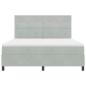 Preview: Boxspringbett mit Matratze Hellgrau Super King Velvet