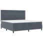 Preview: Boxspringbett mit Matratze Dunkelgrau 200x200 cm Samt