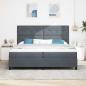 Preview: Boxspringbett mit Matratze Dunkelgrau 200x200 cm Samt