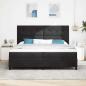 Preview: Boxspringbett mit Matratze Schwarz 200x200 cm Samt