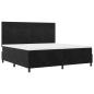 Preview: Boxspringbett mit Matratze Schwarz 200x200 cm Samt