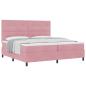 Preview: Boxspringbett mit Matratze Rosa 200x200 cm Samt