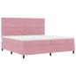 Preview: Boxspringbett mit Matratze Rosa 200x200 cm Samt