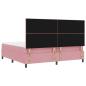 Preview: Boxspringbett mit Matratze Rosa 200x200 cm Samt