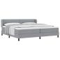 Preview: Boxspringbett mit Matratze Hellgrau 200x200 cm Stoff