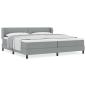 Preview: Boxspringbett mit Matratze Hellgrau 200x200 cm Stoff