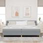 Preview: Boxspringbett mit Matratze Hellgrau 200x200 cm Stoff