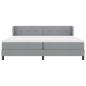 Preview: Boxspringbett mit Matratze Hellgrau 200x200 cm Stoff