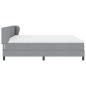 Preview: Boxspringbett mit Matratze Hellgrau 200x200 cm Stoff