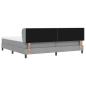 Preview: Boxspringbett mit Matratze Hellgrau 200x200 cm Stoff