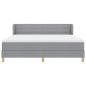 Preview: Boxspringbett mit Matratze in Hellgrau 180x200 cm aus Stoff