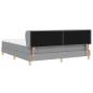 Preview: Boxspringbett mit Matratze in Hellgrau 180x200 cm aus Stoff