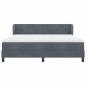 Preview: Boxspringbett mit Matratze in Dunkelgrau 180x200 cm aus Samt