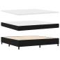 Preview: Boxspringbett mit Matratze Schwarz 200x200 cm Stoff