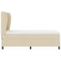 Preview: Boxspringbett mit Matratze Creme 90x200 cm Stoff