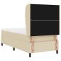 Preview: Boxspringbett mit Matratze Creme 90x200 cm Stoff