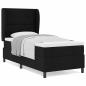 Preview: Boxspringbett mit Matratze Schwarz 100x200 cm Stoff
