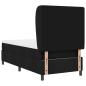Preview: Boxspringbett mit Matratze Schwarz 100x200 cm Stoff