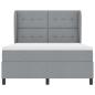 Preview: ARDEBO.de - Boxspringbett mit Matratze Hellgrau 140x190 cm Stoff