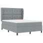 Preview: Boxspringbett mit Matratze Hellgrau 140x190 cm Stoff